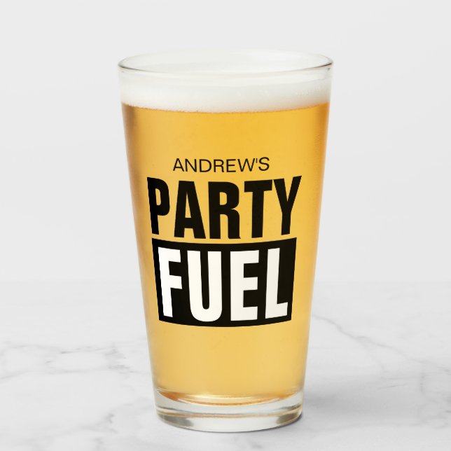Drôle nom personnalisé bière verre cadeau pour la  (Devant (rempli))