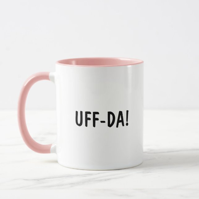 Drôle norvégien Phrase UFF-DA café Mug (Gauche)