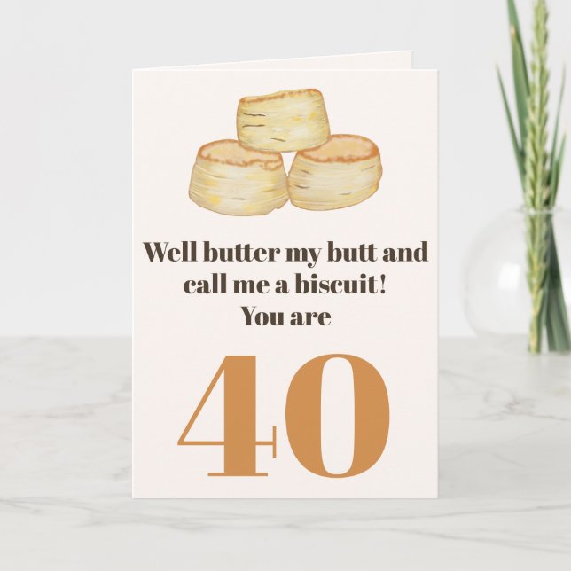 Drôle nourriture citation 40e anniversaire carte (Devant)