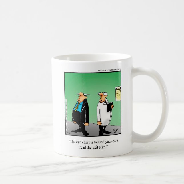 Drôle Optométriste Humour café Mug cadeau (Droite)