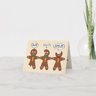 Drôle pain d'épices Hommes Cookies Holiday Carte p