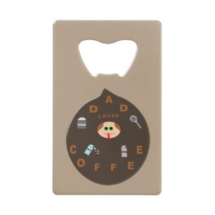 Drôle Papa Monster aime Café Bottle Ouvrir