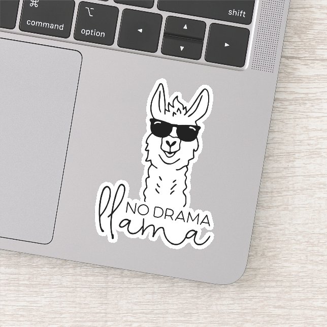 Drôle Pas Drama Cool Sticker Llama (Détail)