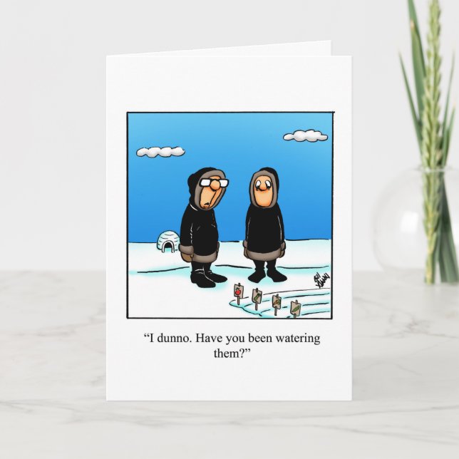 Drôle "Penser à vous" Carte de voeux Humour (Devant)