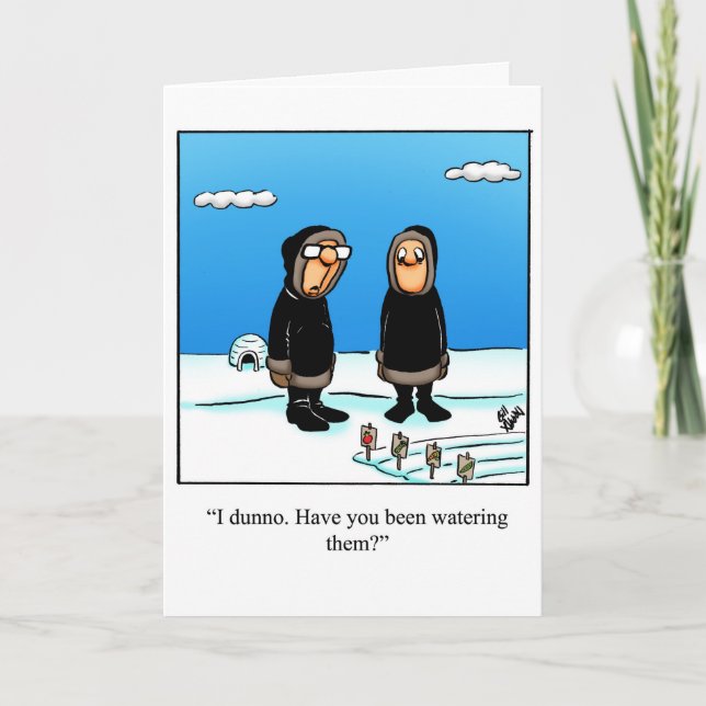 Drôle "Penser à vous" Carte de voeux Humour (Devant)