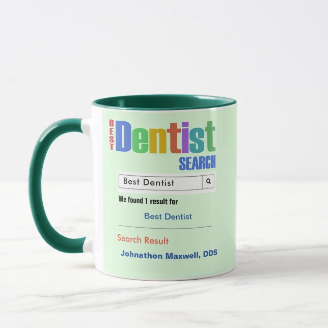 Drôle personnalisé Meilleur Dentiste Mug cadeau (Gauche)