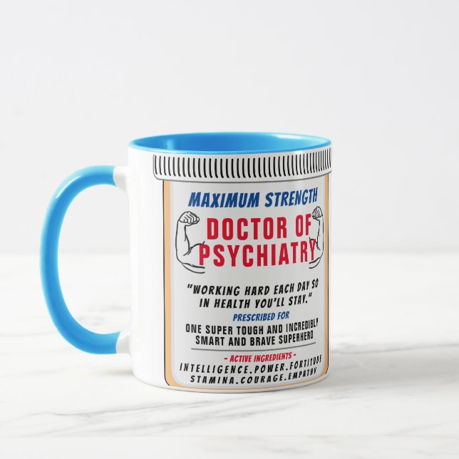 Drôle Personnalisé Meilleur Psychiatre Mug Cadeau (Gauche)