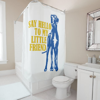 Drôle Petit Grand Dane Douche Rideau