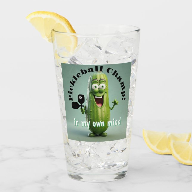 Drôle Pickleball Champ Verre Tumbler (Devant glace)