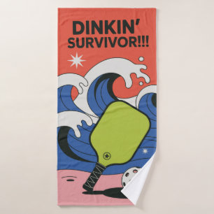 Drôle Pickleball DINKIN’ SURVIVOR! ! ! Serviette s