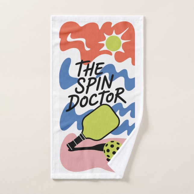 Drôle Pickleball The Spin Doctor Serviette de spor (Serviette à main)