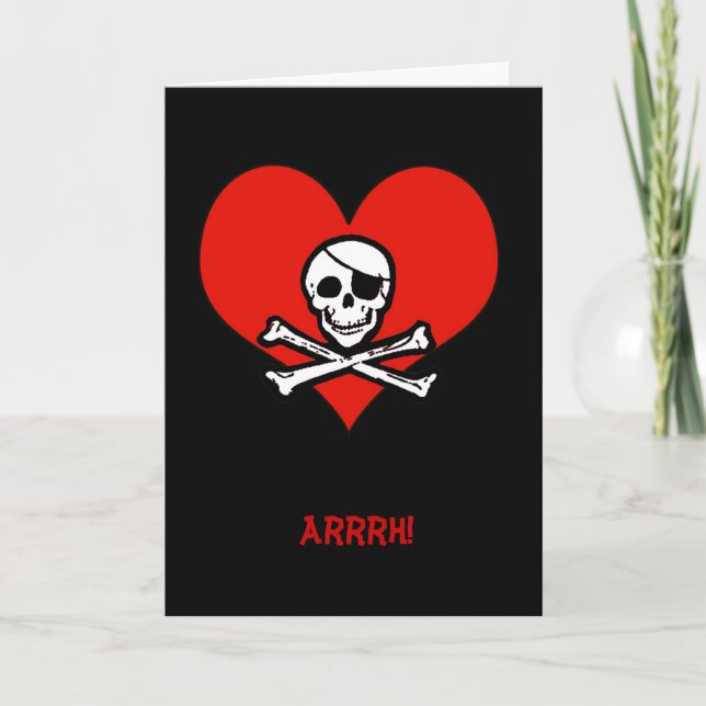 Drôle piratez-moi carte de Heartie Valentine (Devant)