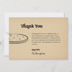 Drôle Pizza Mariage gratuit Carte de remerciements