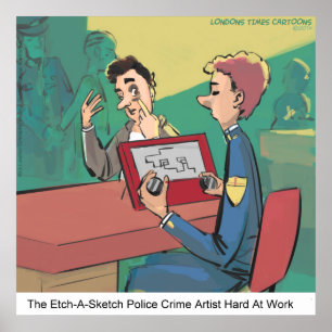 Drôle Policier Sketch Artiste Rick London Poster