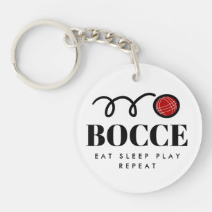 Drôle porte - clé photo de boule de bocce pour les
