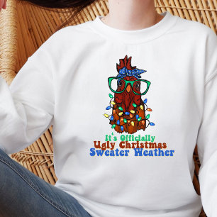Drôle poulet laide doux Sweatshirt de Noël