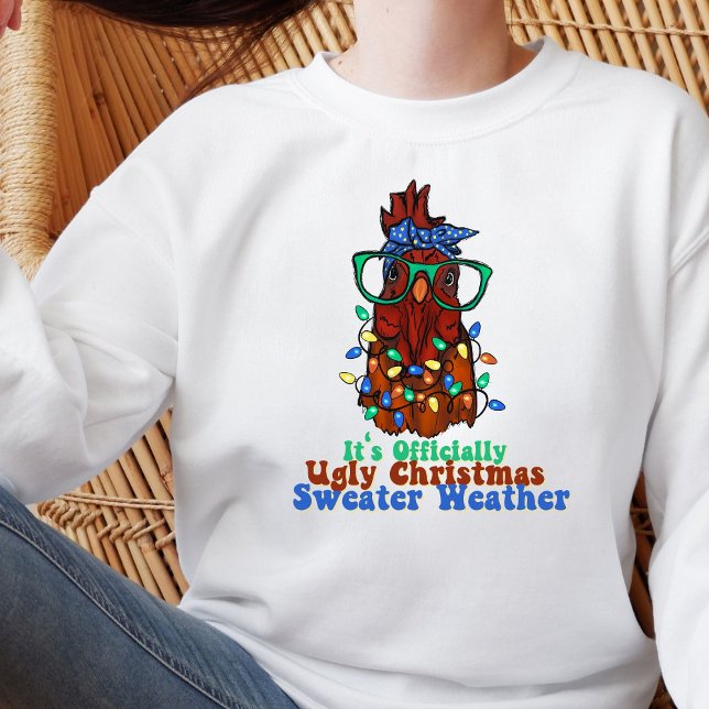 Drôle poulet laide doux Sweatshirt de Noël (Créateur téléchargé)