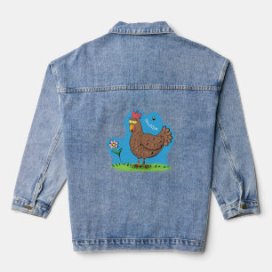 Drôle poulet rustique whimsical dessin animé