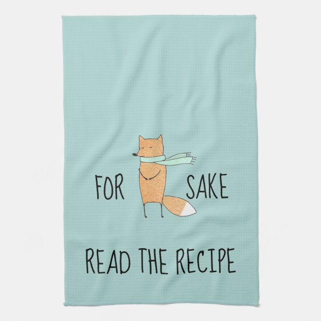 Drôle pour Fox Sake Lire la recette Serviette de c (Vertical)