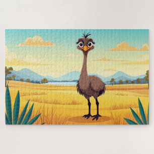 Drôle puzzle d'Ostrich