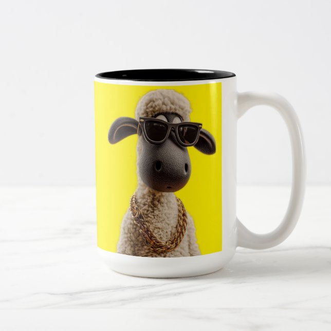 Drôle Rappy Sheep Mug - mignonne Pet Lover Coupe c (Droit)