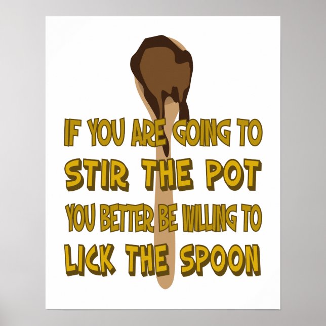 Drôle remuer le pot Lick the Spoon Poster (Devant)