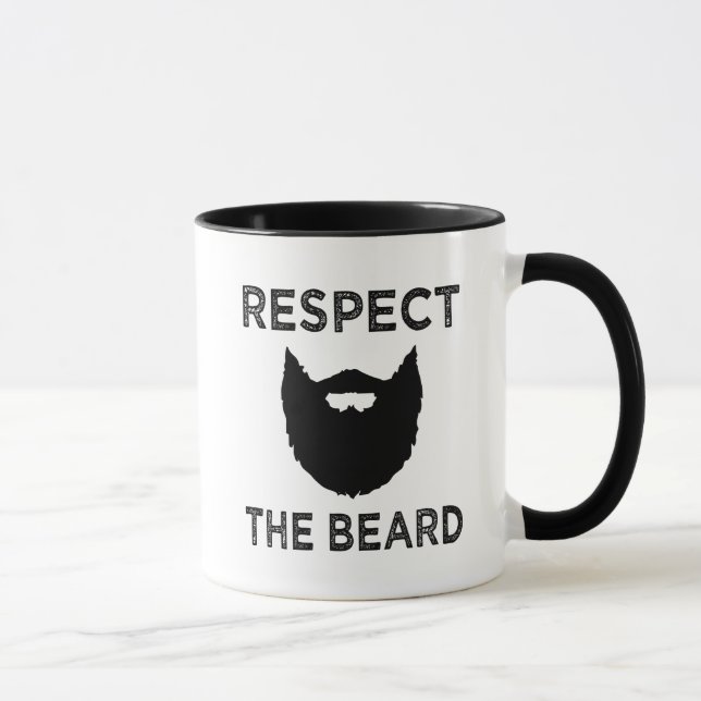 Drôle respect la tasse de café des hommes de barbe (Droite)