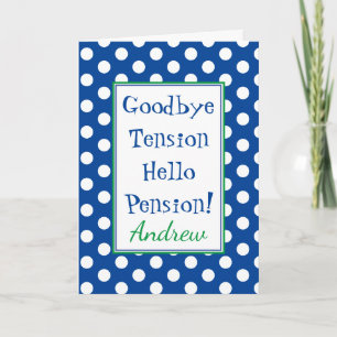 Drôle Retraite Bonjour Pension Carte Bleue