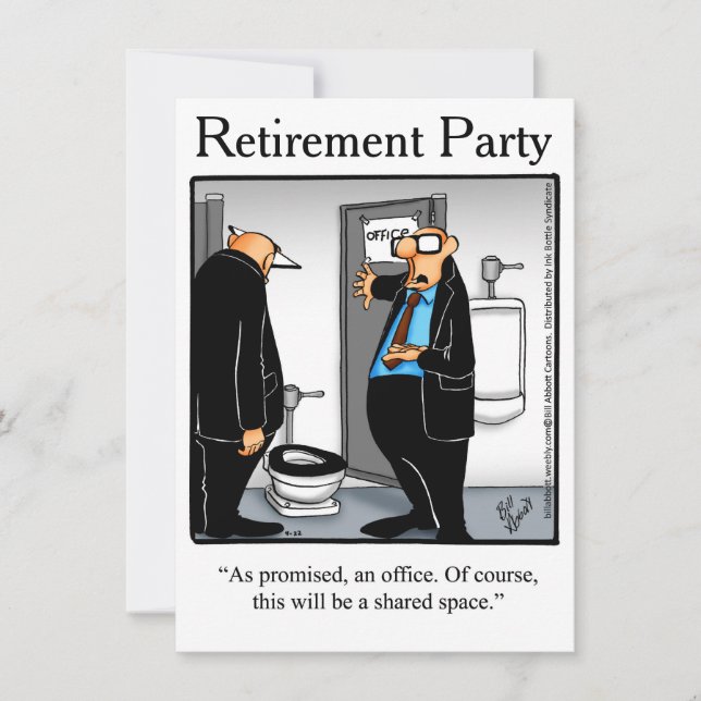 Drôle Retraite Humour Invitations (Devant)