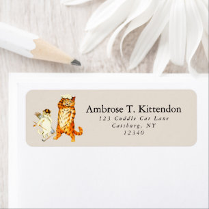 Drôle Retro Golf Player Tiger Cat & Caddy