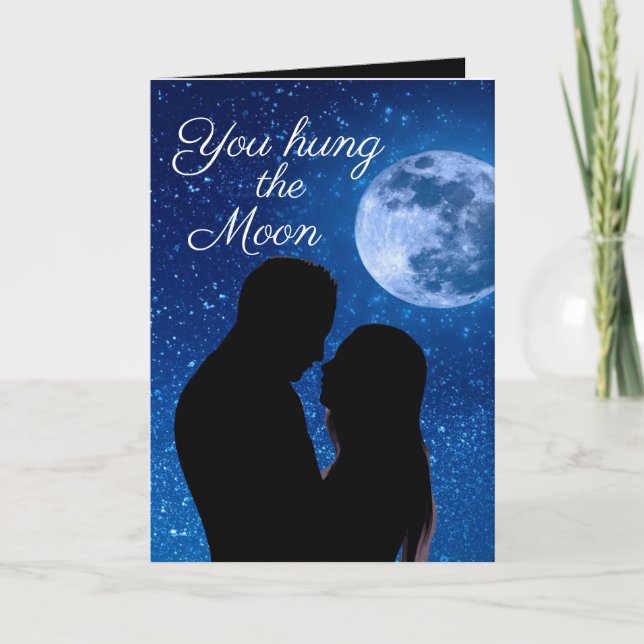 Drôle romantique Tu as accroché la carte de la lun (Devant)