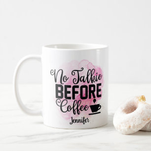 Drôle rose pas de tarte avant la tasse de café