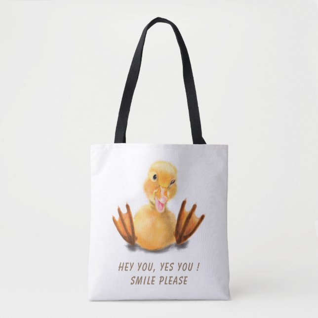 Drôle Sac fourre-tout canard - Texte personnalisé (Devant)