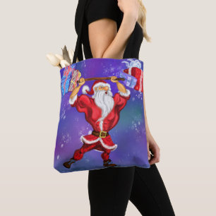 Drôle Sac fourre-tout Noël Bodybuilder Père Noël C