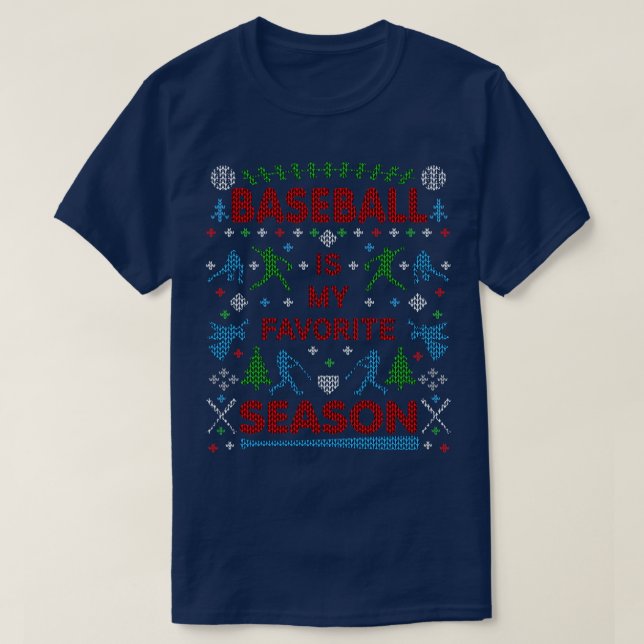 Drôle saison de baseball laid Noël Sweat Party (Design devant)