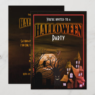Drôle Scary Halloween Party Invitation
