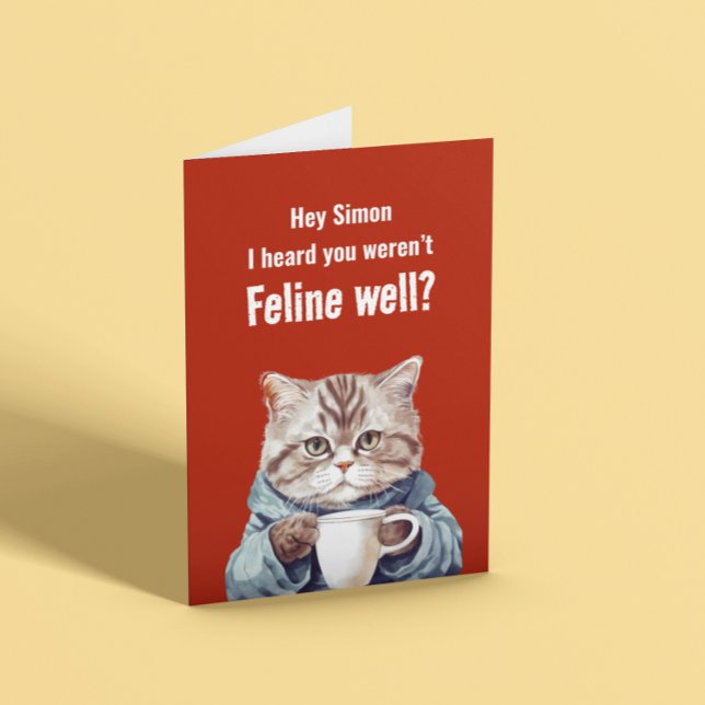 Drôle Se Bien Bientôt Plié Carte De Voeux (Créateur téléchargé)