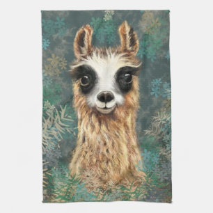 Drôle serviette de cuisine Alpaca