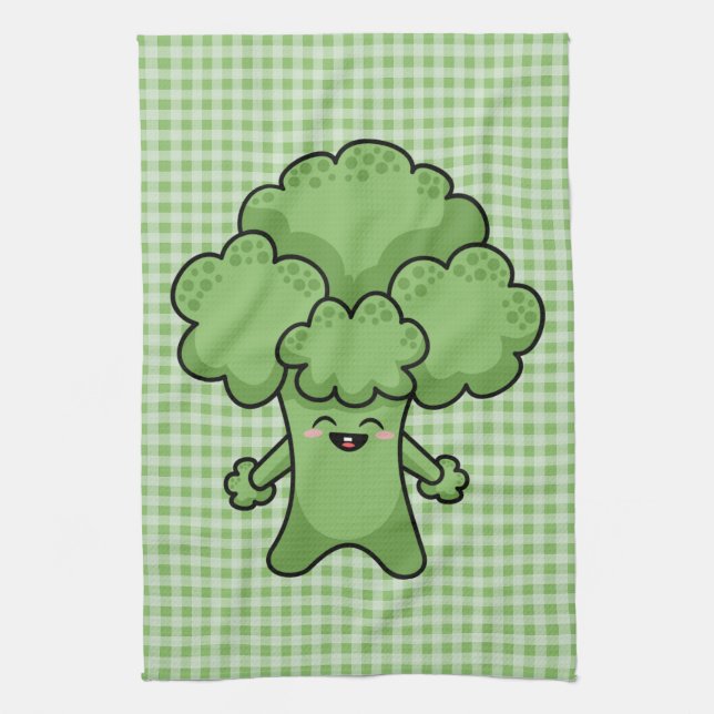 Drôle Serviette de cuisine Brocoli Vert (Vertical)