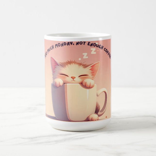 Drôle Sleepy Café Mug - Lundi Humeur (Centre)