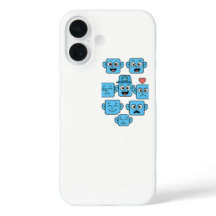 Drôle Smilo Emoji Coque iphone-Maigre Bleu Visages