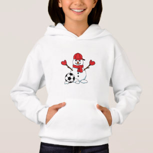 Drôle Snowman avec balle de football