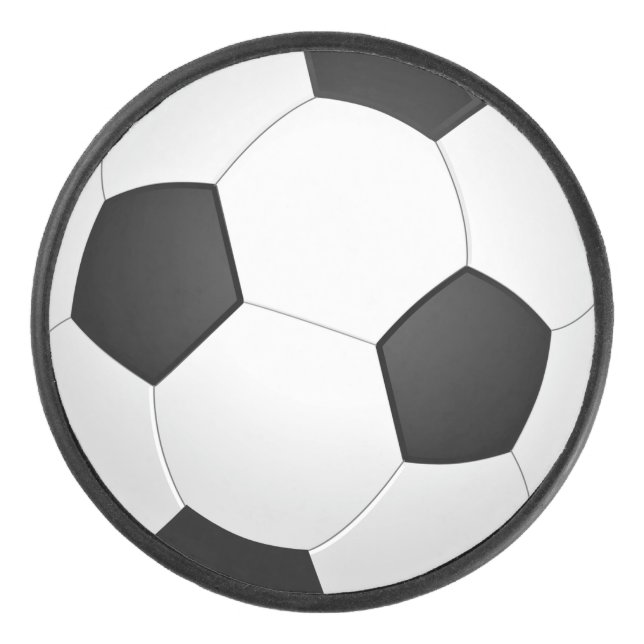 Drôle Soccer Ball Design Hockey Puck (Devant)