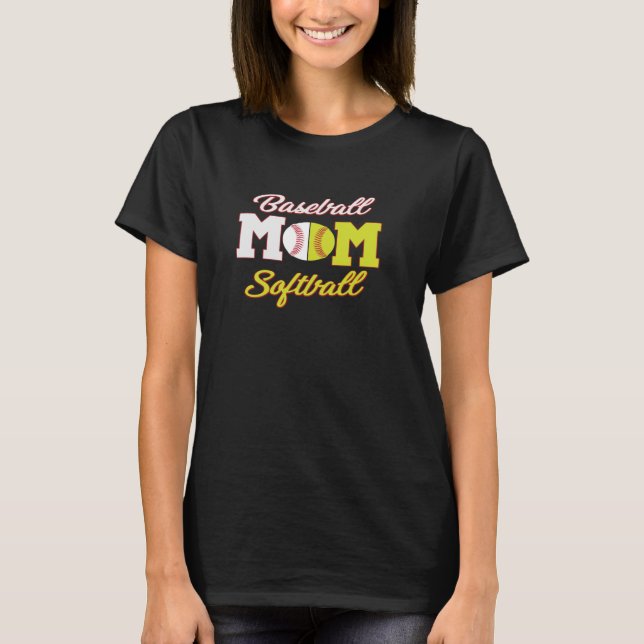 Drôle softball Baseball Maman Sweat - shirt à capu (Devant)