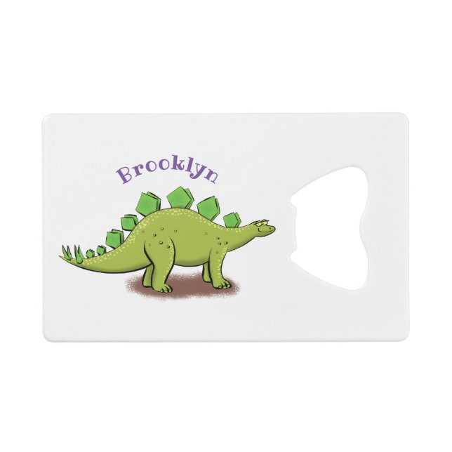 Drôle stegosaurus dinosaure dessin animé (Devant (Horizontal))