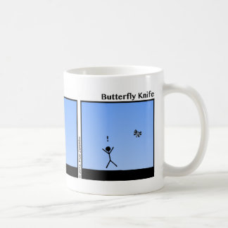 Drôle Stickman Papillon Couteau Mug