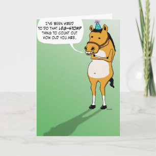 Drôle Stomping Horse Carte d'anniversaire