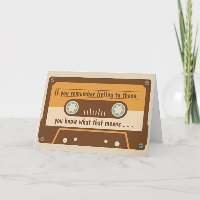 Drôle sur la colline Cassette Carte d'anniversaire (Devant)