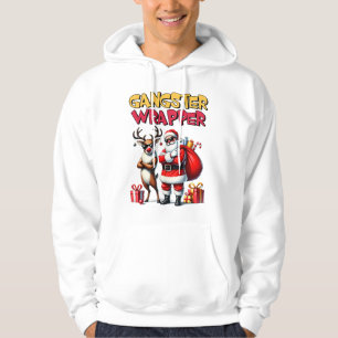 Drôle Sweat - shirt à capuche de Noël - Gangster W