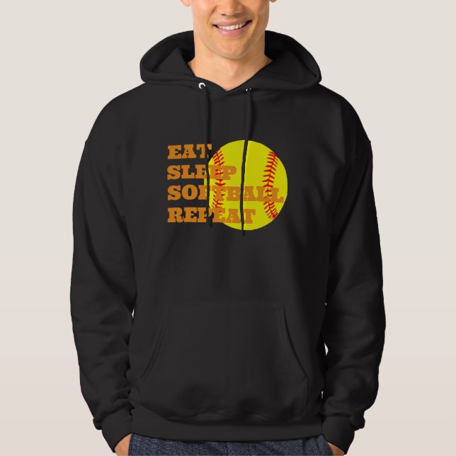 Drôle Sweat - shirt à capuche de softball - Concep (Devant)